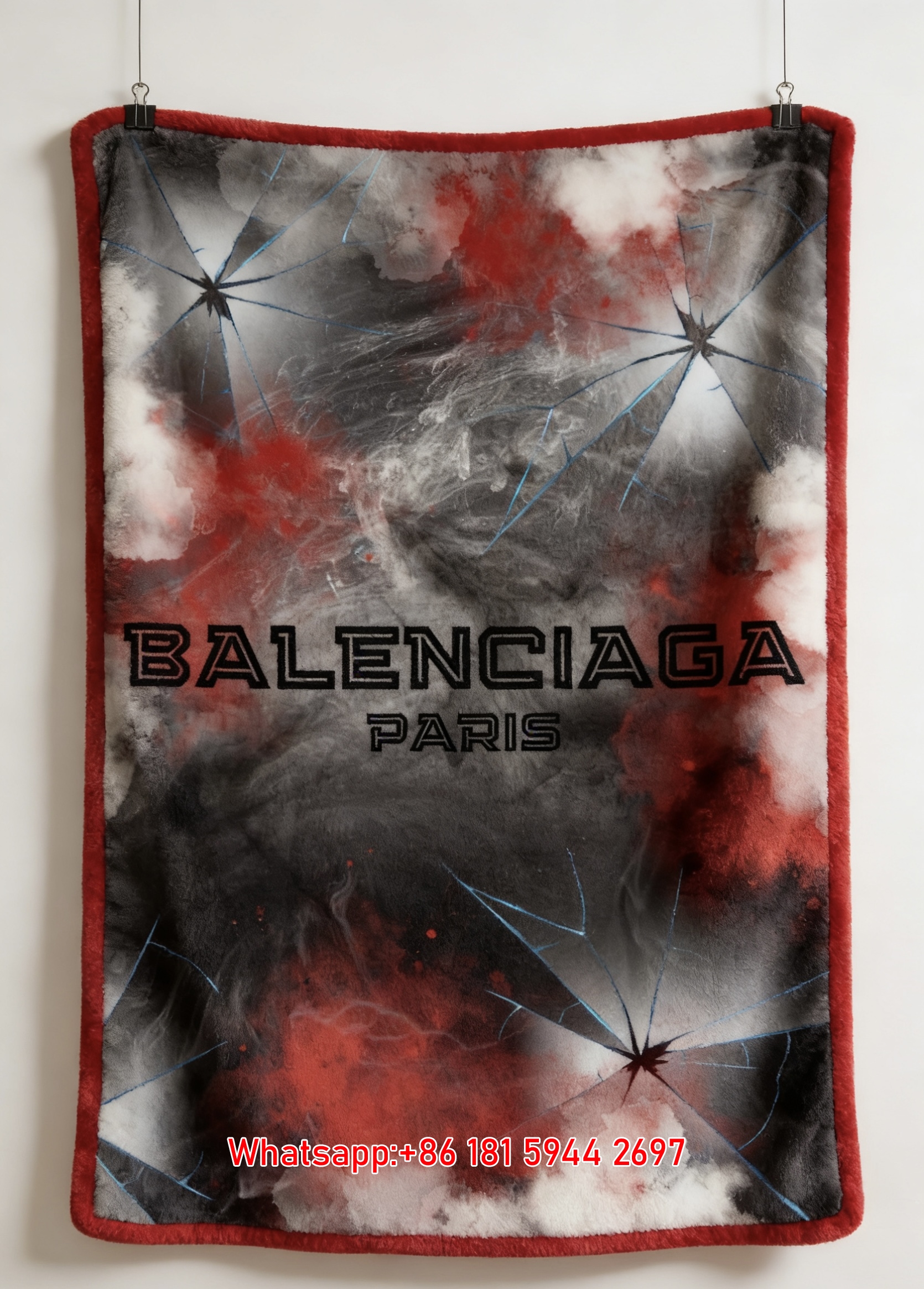 BALENCIAGA Premium Flannel Sofa Throw Blanket for Home Decor BA048